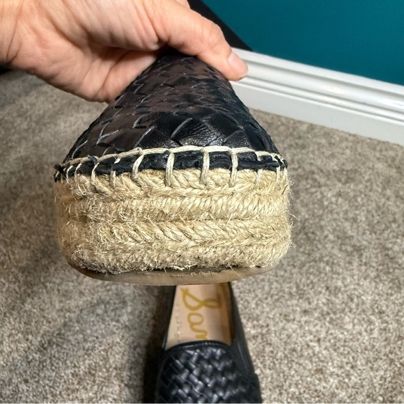 Sam Edelman Black Woven Leather Loafers - Picture 9 of 12